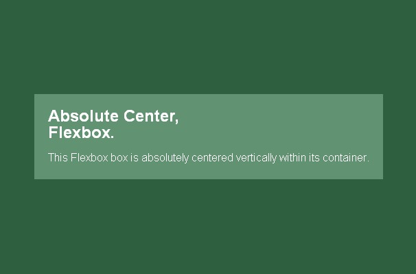 分享CSS中使用Flexbox来达到居中效果的实例