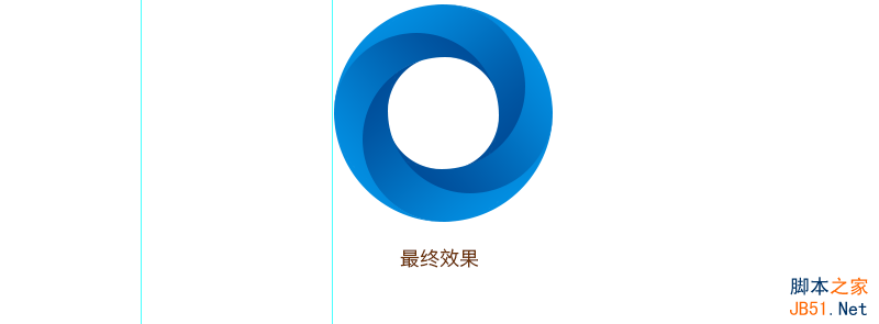 Photoshop路径工具绘制曲面四分环的LOGO图标