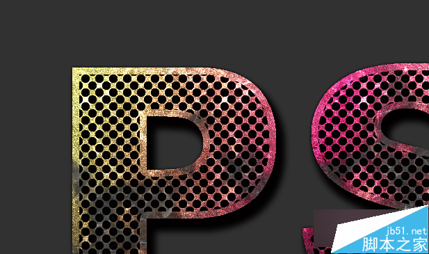 PS制作怀旧网面有质感的金属文字效果_脚本之