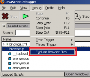 venkman-select-scripts JavaScript debugging skills: breakpoint debugging_javascript skills