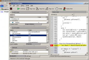 venkman-breaked 用JavaScript Debugger调试Firefox