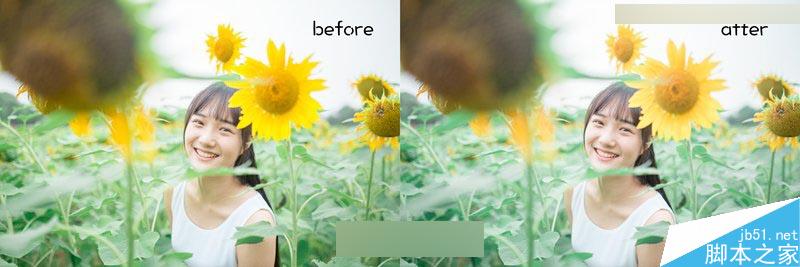 Photoshop调出向日葵中女孩日系暖色效果,PS教程,思缘教程网