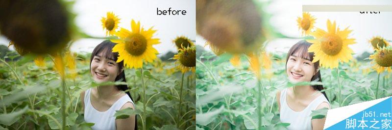 Photoshop调出向日葵中女孩日系暖色效果,PS教程,思缘教程网