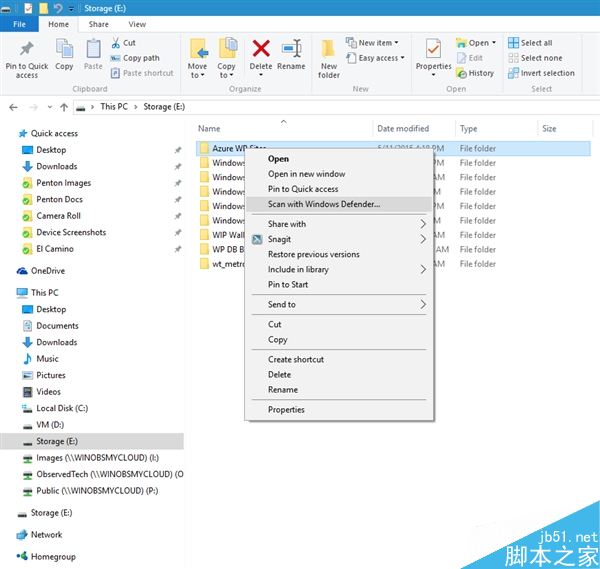 Windows 10更新贴心改进：右键Defender扫描