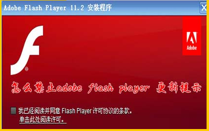 如何禁止adobe flash player for ie更新提示