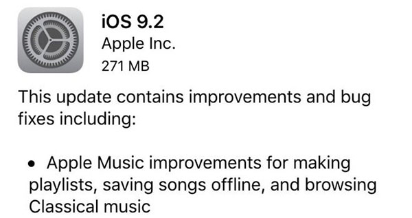 苹果新系统iOS9.2怎么样 iPhone6S升级iOS9.