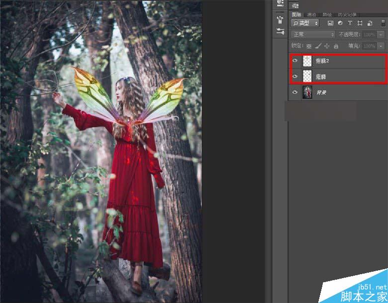 Photoshop调出森林人像唯美的童话场景效果,PS教程,思缘教程网