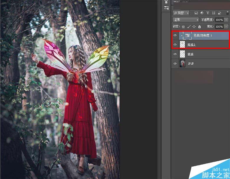 Photoshop调出森林人像唯美的童话场景效果,PS教程,思缘教程网