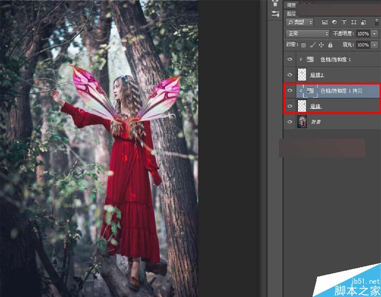 Photoshop调出森林人像唯美的童话场景效果,PS教程,思缘教程网