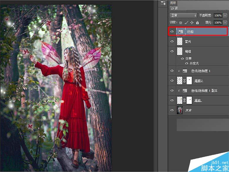 Photoshop调出森林人像唯美的童话场景效果,PS教程,思缘教程网