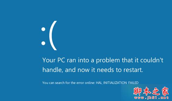 Win8.1系统蓝屏提示代码0x00000005 Win8.1系统蓝屏提示代码0x00000005