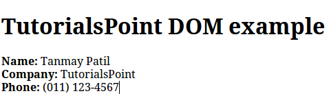 Sample code of tree structure and DOM document object model in XML (picture)