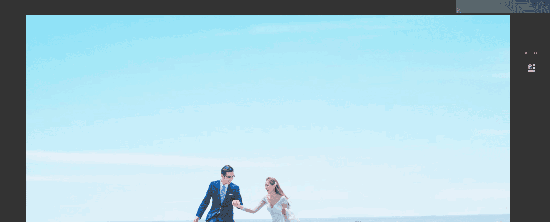 Photoshop调出海边婚片蓝色通透效果图,PS教程,思缘教程网