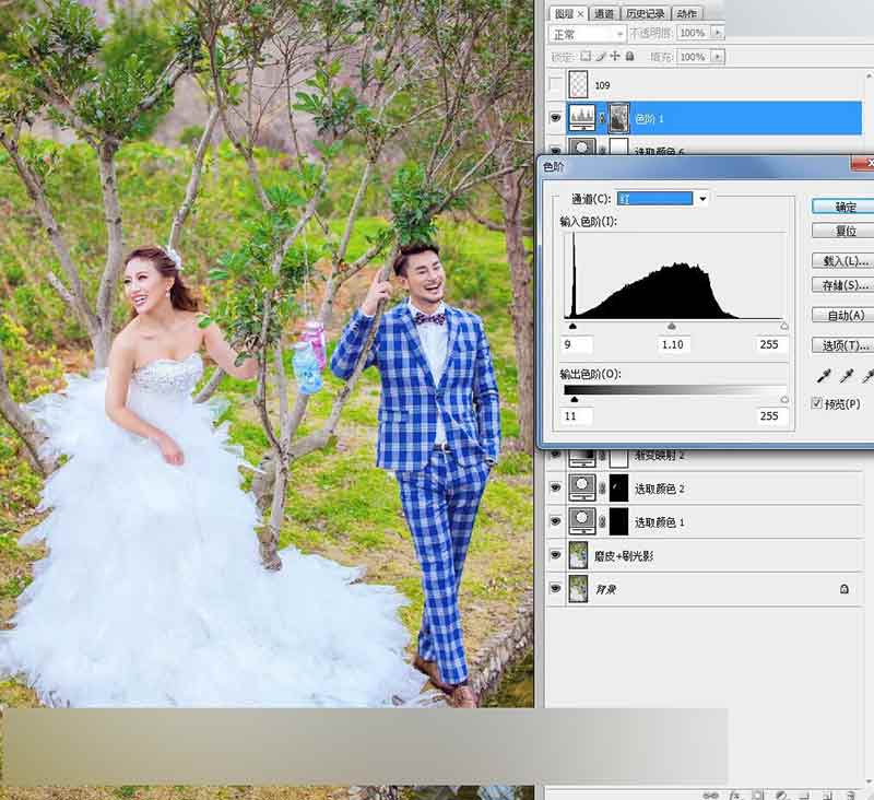 Photoshop调出灰蒙蒙外景婚片清新色调,PS教程,思缘教程网