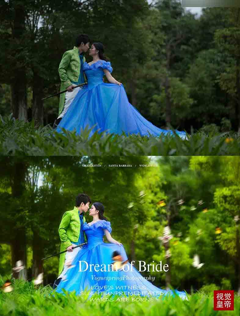 Photoshop调出外景婚片春季清新效果图,PS教程,思缘教程网