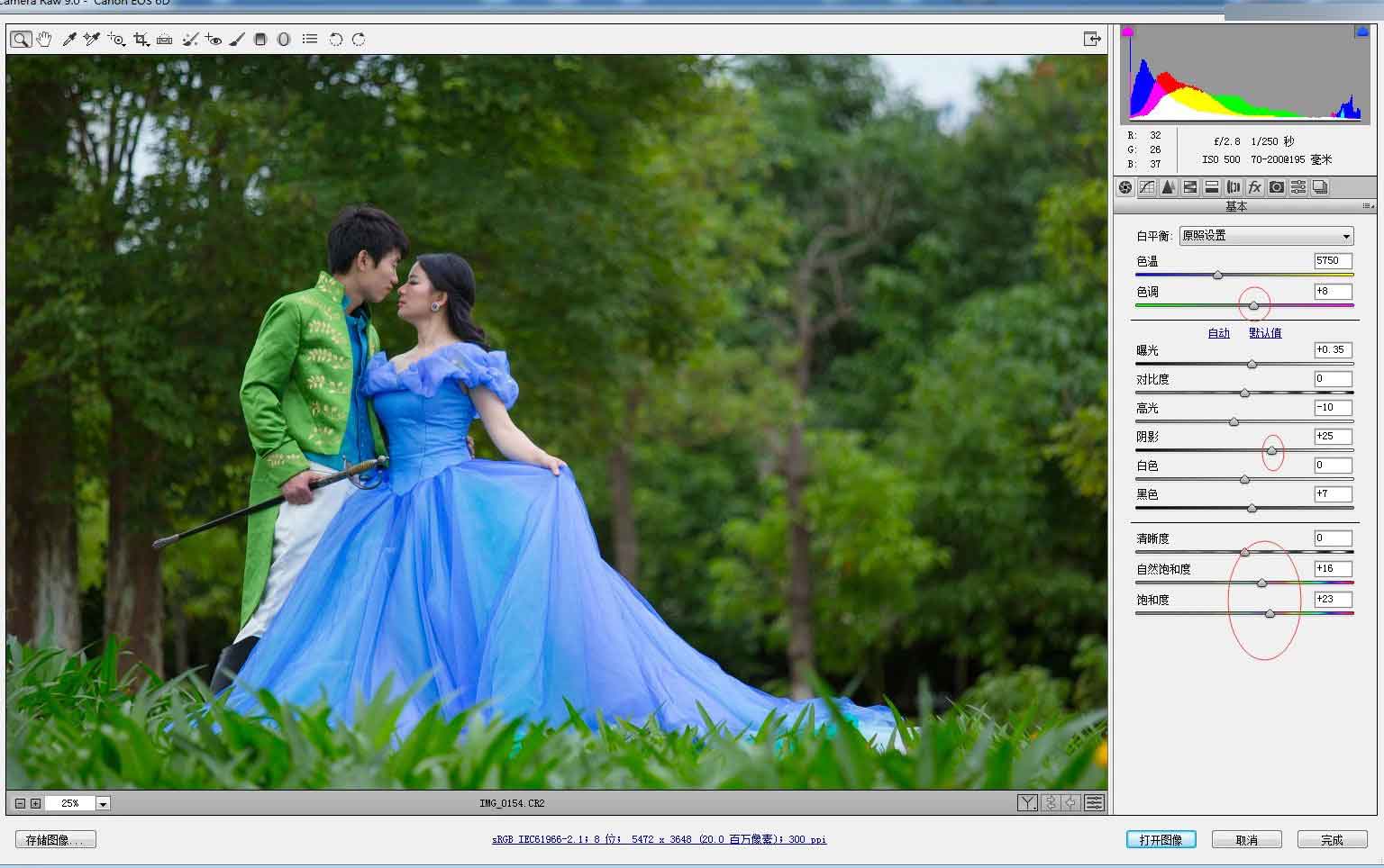 Photoshop调出外景婚片春季清新效果图,PS教程,思缘教程网