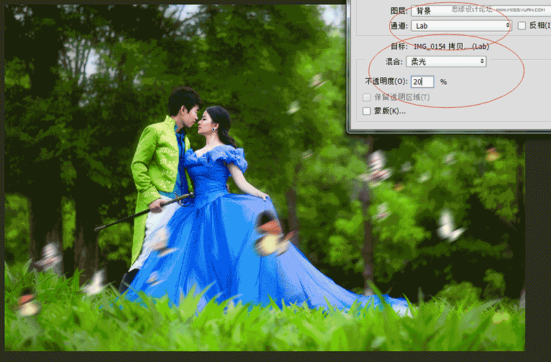Photoshop调出外景婚片春季清新效果图,PS教程,思缘教程网