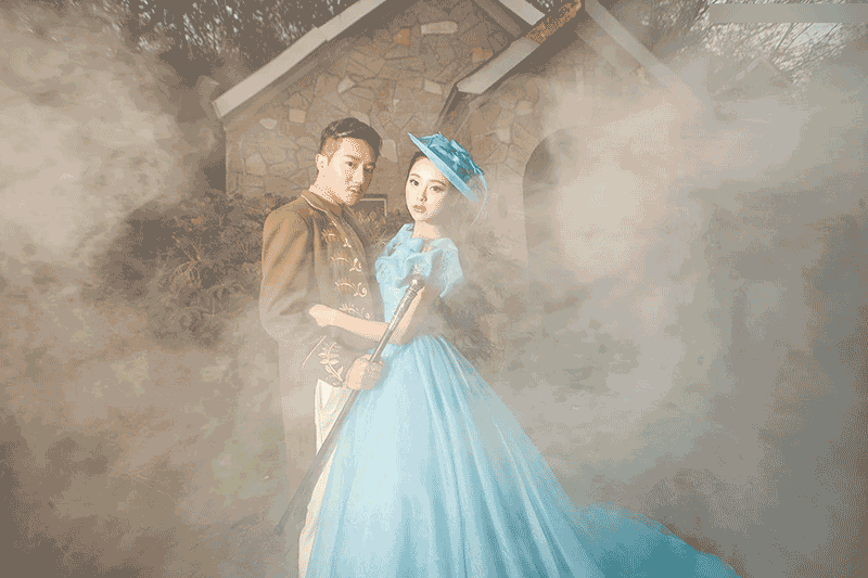 Photoshop调出蓝色梦幻效果的婚纱照片,PS教程,思缘教程网