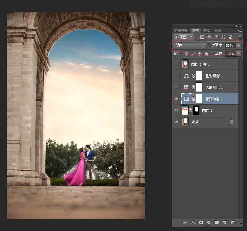 Photoshop调出建筑婚纱外景质感唯美效果,PS教程,思缘教程网