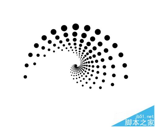AI中怎么制作渐变点状漩涡logo?