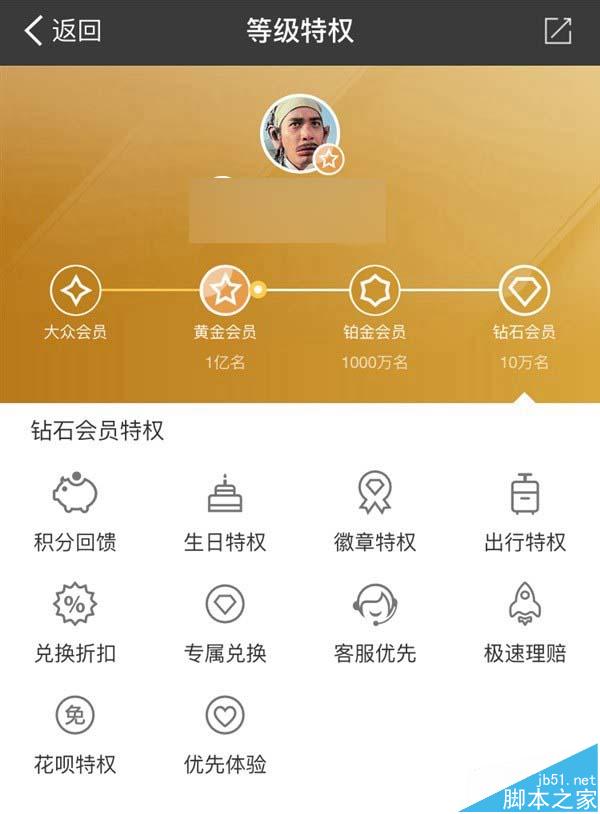 支付宝等级怎么查看