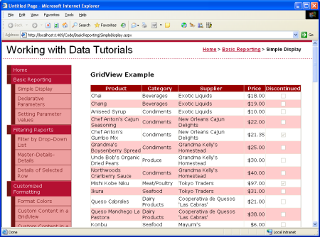 在ASP.NET 2.0中操作数据之四：使用ObjectDataSource展现数据