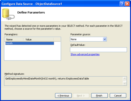 在ASP.NET 2.0中操作数据之六：编程设置ObjectDataSource的参数值