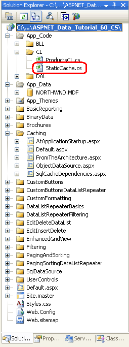 在ASP.NET 2.0中操作数据之五十八：在程序启动阶段缓存数据