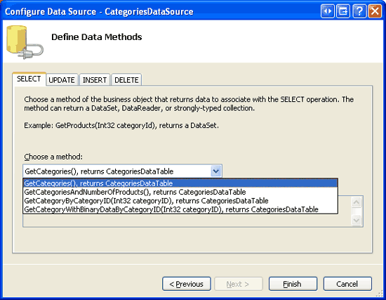 在ASP.NET 2.0中操作数据之六十六：在TableAdapters中使用现有的存储过程