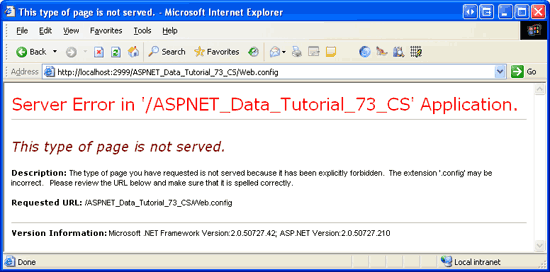 在ASP.NET 2.0中操作数据之七十一：保护连接字符串及其它设置信息