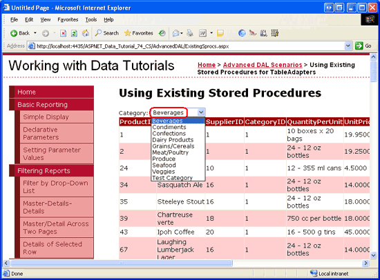 在ASP.NET 2.0中操作数据之七十二：调试存储过程