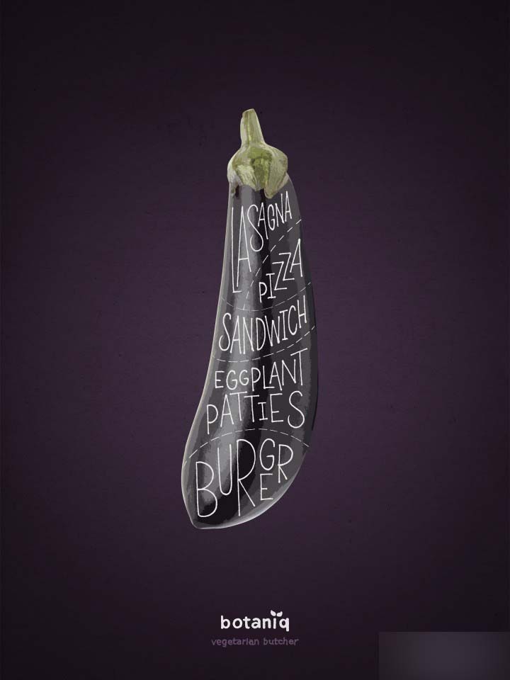 创意素食海报设计作品欣赏_平面其它