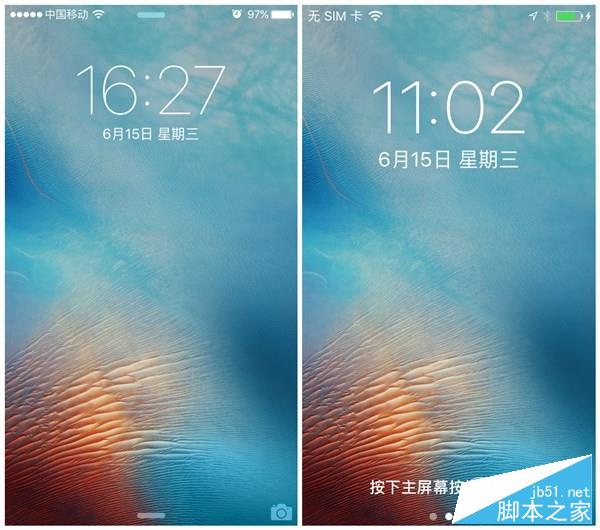 beta1 体验——ios10与ios9变化对比 1,解锁方式及锁屏界面图片