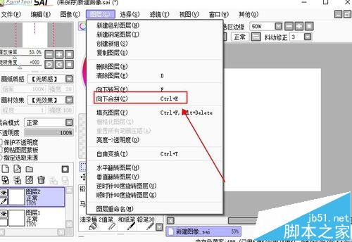 sai中图层该怎么编辑? sai图层的新建\/删除\/合并