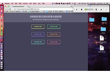 A simple example of using HTML5 to design different animations for button backgrounds (pictures and text)