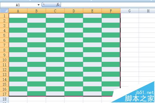 excel怎么将表格设置为国际象棋棋盘式底纹样