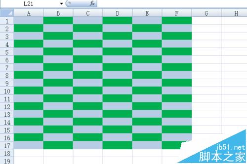 excel怎么将表格设置为国际象棋棋盘式底纹样