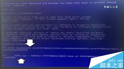 电脑开机蓝屏故障提示中有NTFS.sys文件怎么办？技术提升了吗