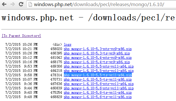 Windows服务器安装PHP MongoDB扩展的方法