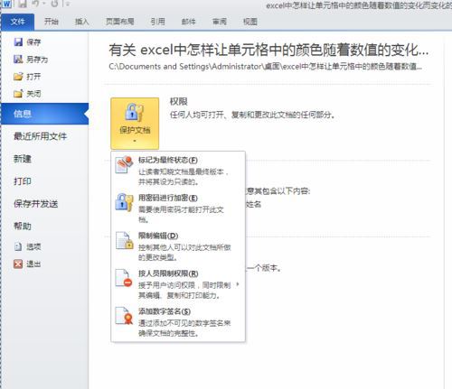 windows7系统下给WROD2010设置打开密码的步骤5