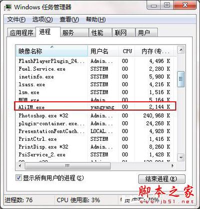 Win7系统后台出现的AliIM.exe是什么进程？