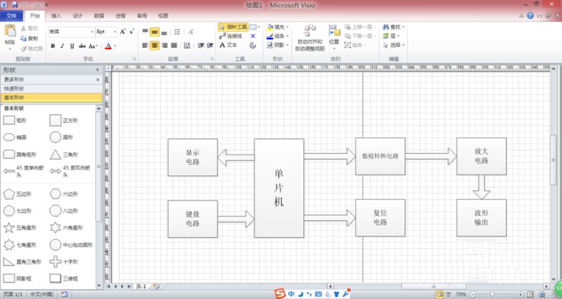 使用VISIO软件绘制系统框图及流程图的方法_