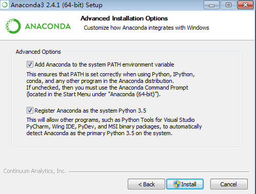 python集成安装环境——Anaconda 3.5的安装第3张