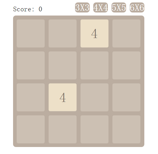原生js编写2048小游戏实例代码 原生js编写2048小游戏实例代码