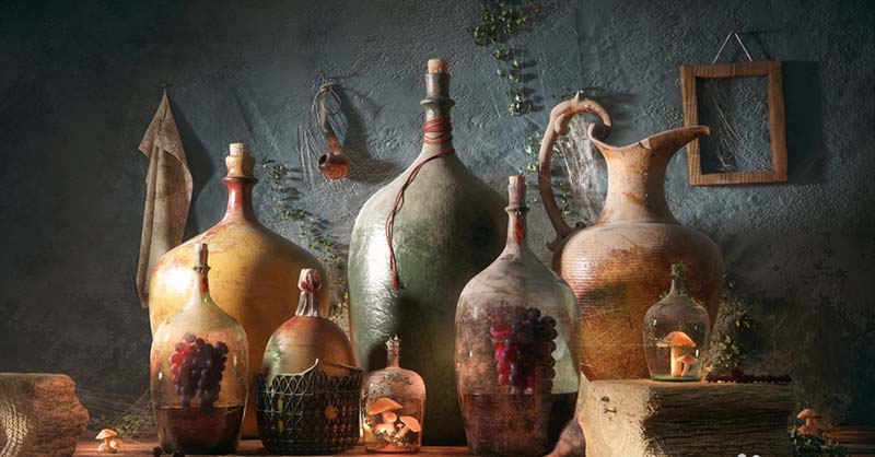 Maya中怎么用VRay渲染复古玻璃器具?