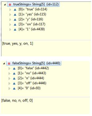Java中Boolean与字符串或者数字1和0的转换实