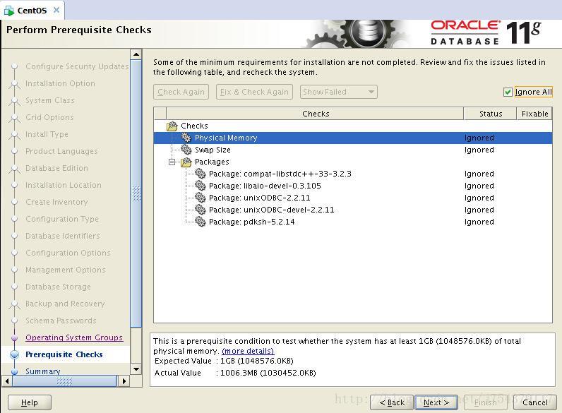 centos下Oracle11G图文安装教程