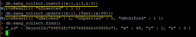 MongoDB中文档的更新操作示例详解