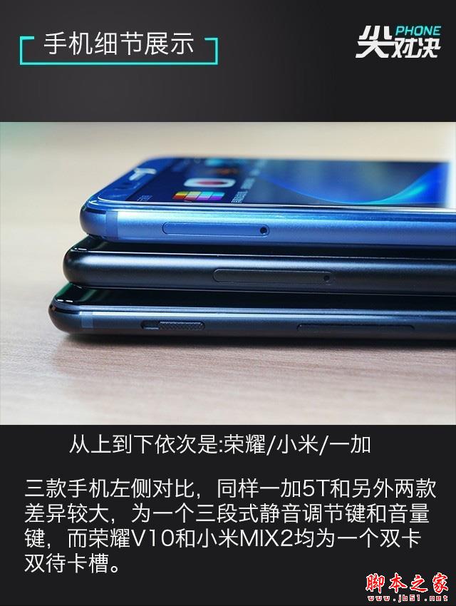 一加5T\/小米MIX2\/荣耀V10哪个好?荣耀V10\/一