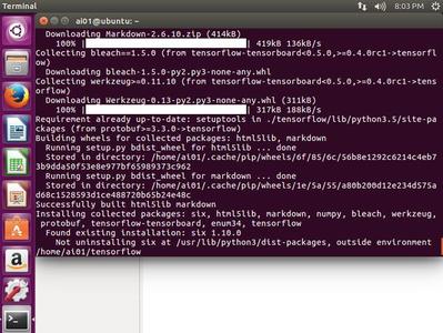 基于ubuntu16 Python3 tensorflow(TensorFlow环境搭建)